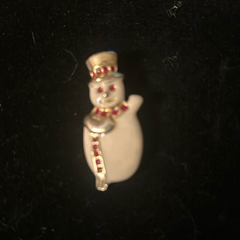 Winter snowman pin